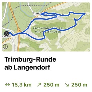 Trimburg Runde ab Langendorf, 15,3 km